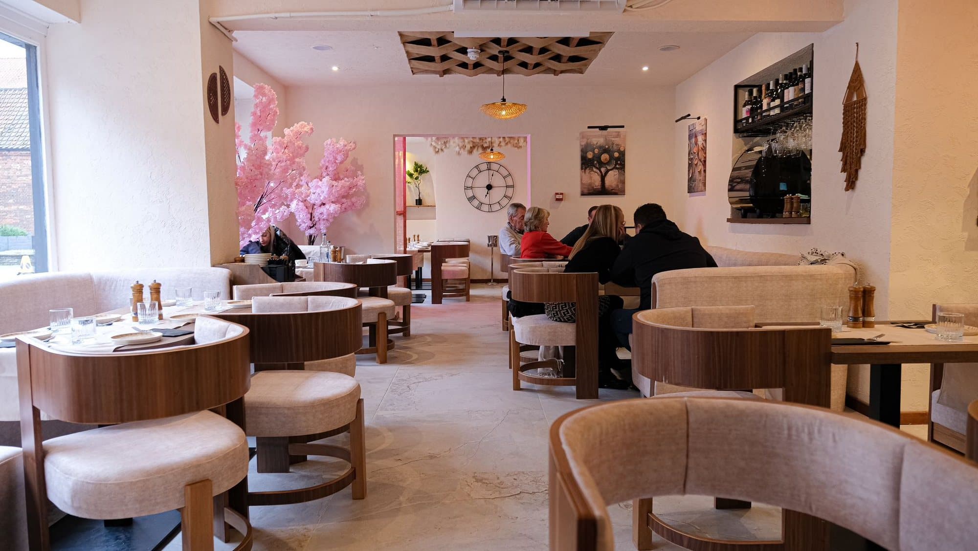 The dining room at Lacco, looking towards the front windows